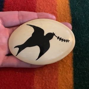 Peace Dove Olive Branch Belt Buckle